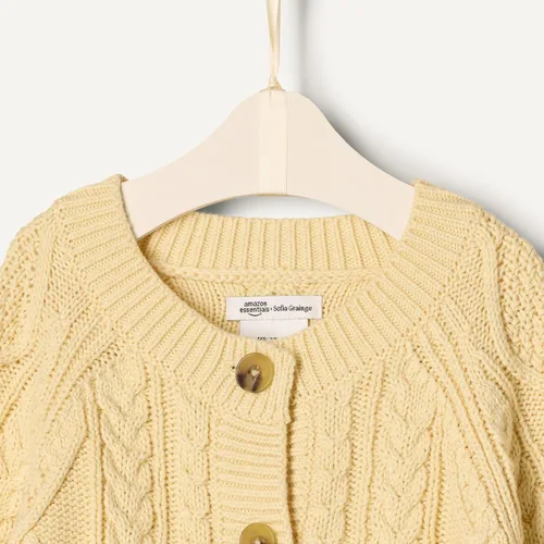 Vista 5 de Tienda Essentials x Sofia Grainge - Suéter tipo cárdigan unisex para niños pequeños y bebés
