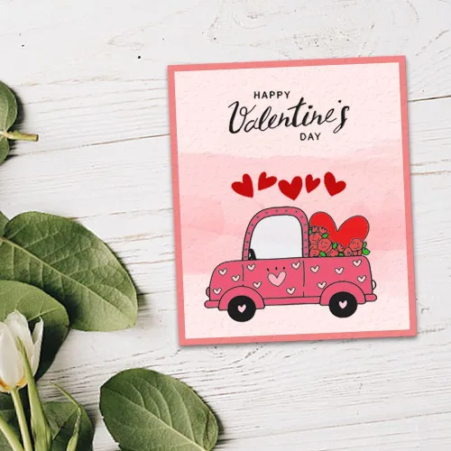 Vista 3 de Estivaux Sellos transparentes de gnomos de San Valentín para hacer tarjetas, diario y álbumes de recortes, sellos de goma para camiones de corazón
