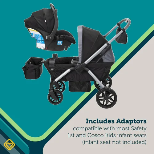 Vista 14 de Safety 1st Summit Wagon - Cochecito para 2 niños con bandeja extraíble en la calle alta