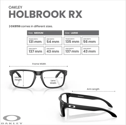 Vista 4 de Oakley Holbrook Square OX8156 - Gafas para hombre + paquete con kit de correa de accesorios, bolsa de microfibra