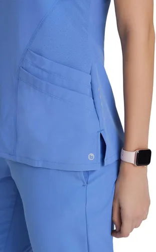 Vista 5 de Barco ONE - Top de 5 bolsillos con cuello en V para mujer, elástico en 4 direcciones