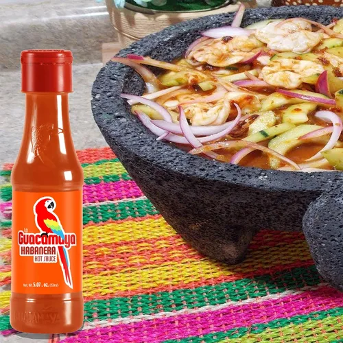 Vista 5 de La Guacamaya Salsa picante Habanera (5.07 fl.oz.) - Salsa picante mexicana con pimienta habanero - Salsa picante - Salsa picante Comida mexicana