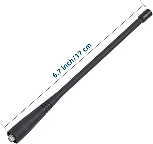 Vista 2 de Antena de doble banda 136-174/400-520MHz SMA-hembra 6.7 pulgadas Antena original para Baofeng UV-82 UV-5R Walkie Talkie (paquete de 4)