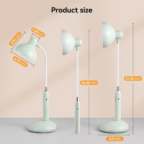 Vista 6 de VAVOFO lámpara de escritorio de control táctil inalámbrico 6788-2700-7000K temperatura de color, 700LM, lámpara LED para el cuidado de los ojos
