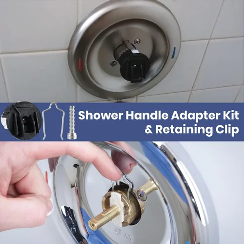 Vista 7 de Enhon Kit de adaptador de mango de ducha de repuesto para 116653, compatible con cartucho de válvula de grifo de ducha Moen Posi-Temp, kit
