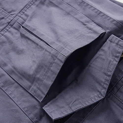 Vista 5 de DASAYO Pantalones cortos para hombre, casuales, de verano, con bolsillos con cremallera, pantalones cortos tácticos al aire libre, trabajo