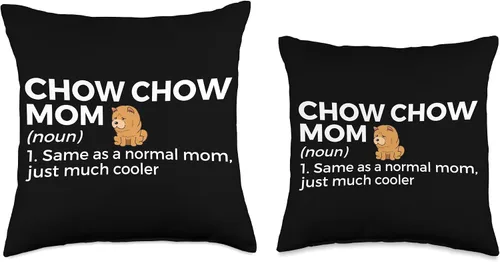 Vista 3 de Chow Chow Lover Apparel Definition Funny Chow Dog Mom Throw Pillow, 16x16, Multicolor