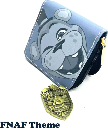 Vista 7 de FNAF Cartera y FNAF Fazbear Guardia de Seguridad Pin Pin Set Cinco Noches en el disfraz de Freddy's Cosplay Broche Pin Regalo para Hombres Mujeres