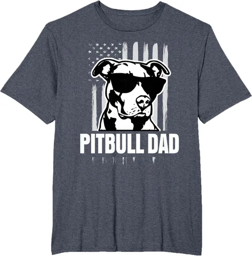 Vista 44 de Pitbull Dad - Camiseta para hombre con orgullo American Pit Bull Dog, Negro, S