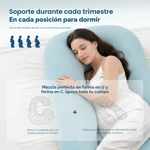 Vista 7 de Momcozy Nueva almohada de embarazo refrescante - Almohada de maternidad