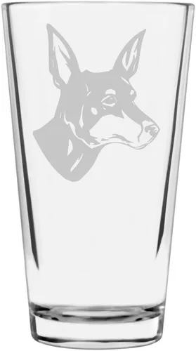 Vista 428 de Podenco Canario - Vaso de pinta de 16 onzas con temática de perro personalizado