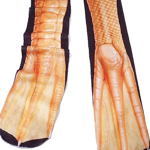 Vista 2 de LXRAINQI Calcetines novedosos locos con diseño de pata de animal 3D, regalos divertidos de Navidad para adultos, hombres, mujeres, adolescentes