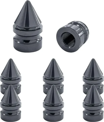 Vista 14 de Ziciner 4 piezas de tapas de válvula de neumático para automóvil, accesorios de aleación de aluminio con puntas, cubiertas de válvula de rueda