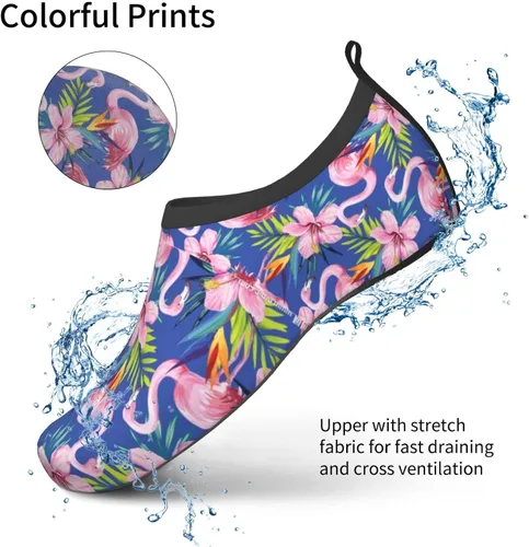 Vista 4 de Zapatos de agua para mujeres hombres jóvenes adultos de secado rápido para piscina yoga descalzo calcetines acuáticos para playa camping surf