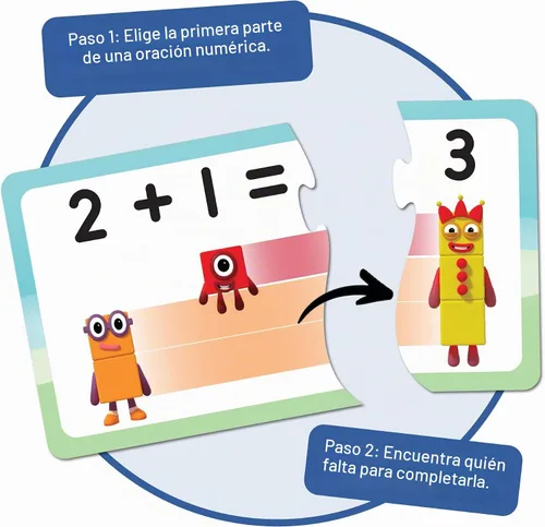 Vista 3 de hand2mind Numberblocks - Juego de rompecabezas para sumar y restar, juegos de suma y resta, rompecabezas de números, juegos de matemáticas
