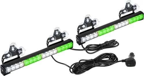 Vista 11 de ASPL - Barra de luz LED intermitente de emergencia de 2 x 16.8 pulgadas, para asesor de tráfico. Barra de luz estroboscópica de 32 LED con 26 Ámbar