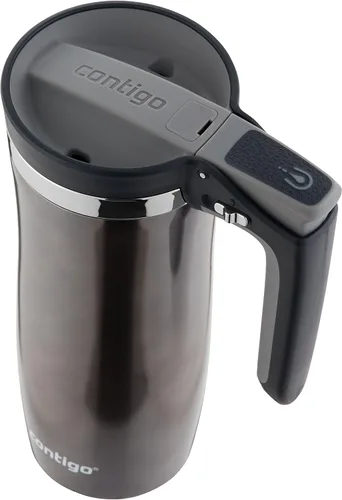Vista 4 de Contigo Jarra para viaje con asa y cierre automático Autoseal de acero inoxidable con tapa fácil de limpiar, 16 oz.