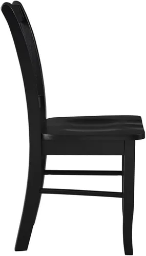Vista 6 de Boraam Shaker - Juego de 2 sillas auxiliares para comedor, acabado negro