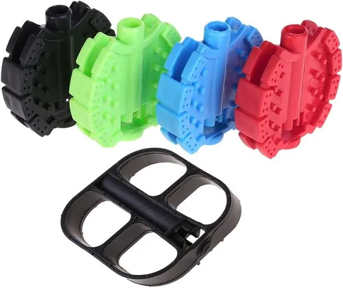 Vista 6 de 1 par de bicicleta pedal niños bicicleta triciclo reemplazo Ciclismo herramientas antideslizante pedal negro