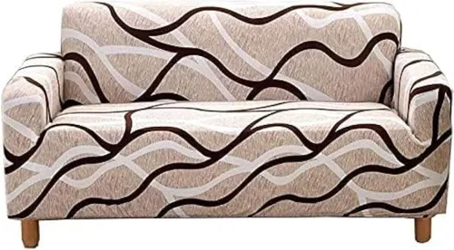 Vista 11 de AURLOE Funda de sofá estampada, Funda elástica para sillón, juego de fundas de sofá biplaza con patrones para sillón con cojines de 2 plazas, JBR