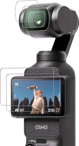 Vista 7 de CYNOVA DJI Osmo Pocket 3 Protector de Pantalla, Protector de Lente para DJI Osmo Pocket 3 Accesorios con Película de Pantalla LCD de Vidrio