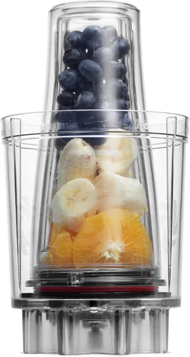 Vista 4 de Adaptador de taza personal Vitamix, libre de BPA, apto para lavavajillas, dos tazas de licuadora de 20 onzas, dos tapas y un adaptador de licuadora