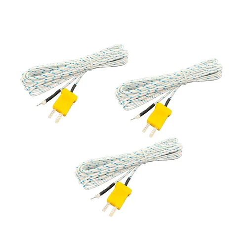 Vista 3 de Sensor de sonda de temperatura de termopar tipo K Tipo K Cable de termopar Rango de medición de línea de detección de temperatura -40 a 400 Celsius