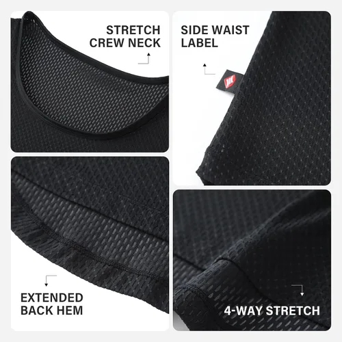 Vista 3 de Santic Ciclismo capa base para hombre Ciclismo Tank Top sin mangas Ciclismo Jersey Undershirt Chaleco de secado rápido estrella Negro-2232