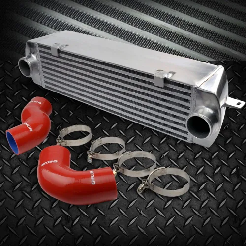 Vista 7 de G-PLUS Intercooler de sobrecarga de montaje superior de aluminio atornillado compatible con Mini Cooper 2002-2006