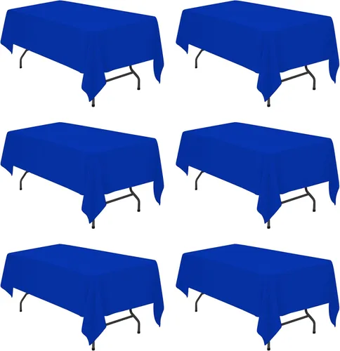 Vista 89 de BRILLMAX - Manteles para mesa rectangular de 6 pies, tela de lino de poliéster, lavable, para boda, recepción, banquete, fiesta de cumpleaños, 60 x