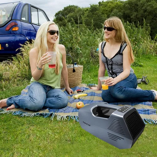 Vista 9 de A/C portátil para tienda de campaña, coche, furgoneta vida 2380BTU, 240W, bajo consumo de energía