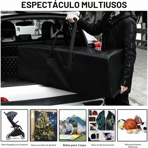 Vista 2 de Urbanstand Bolsa de Lona de Viaje de 48 Pulgadas Extra Grande para Equipo Deportivo, Bolsa de Almacenamiento para Árbol de Navidad de 7.5 Pies