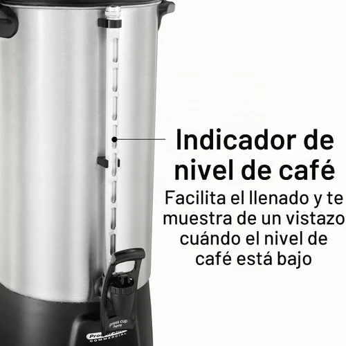 Vista 9 de Proctor Silex 45100 Urna para café de aluminio cepillado para 100 tazas