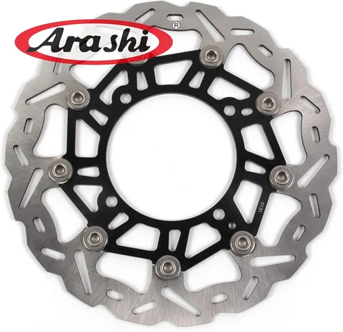 Vista 2 de Arashi Rotores de disco de freno delantero y trasero para Kawasaki KX250F 2006-2021 KX450F 2006-2018 Accesorios de repuesto de motocicleta KX 250