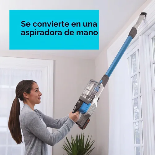 Vista 8 de Black+Decker Aspiradora inalámbrica, Powerseries Extreme, Aspiradora de palo recargable, cabezal intercambiable con accesorio para hendiduras