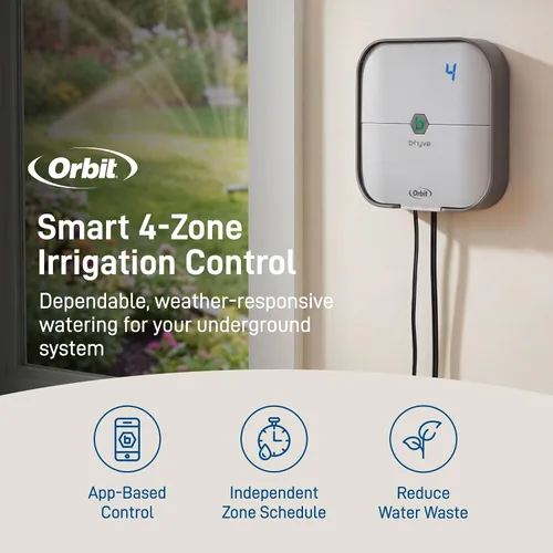Vista 2 de [Usado] Orbit 57915 B-hyve Controlador inteligente de rociadores para interiores de 4 zonas Controlador de rociadores interiores habilitado