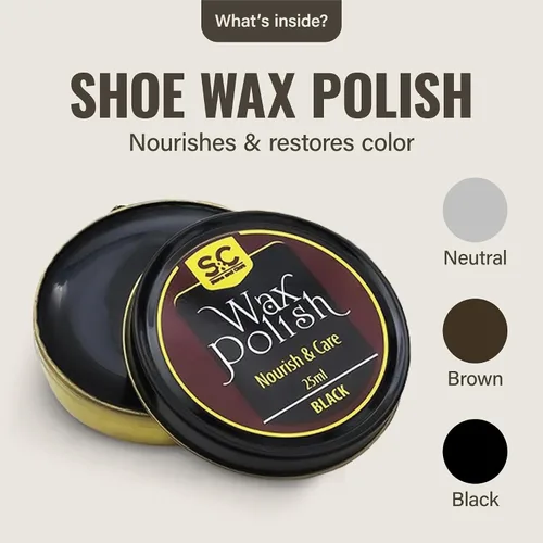 Vista 4 de Stone and Clark Original Shoe Polish & Care Kit - Leather Shoe Shine Kit for Men & Women