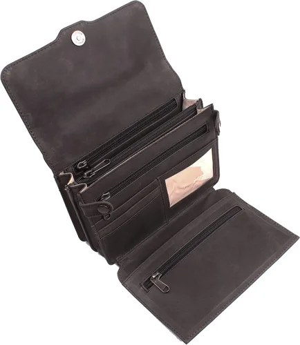 Vista 6 de Lady Conceal Organizador cruzado de cuero Jolene oculto Dusty Black