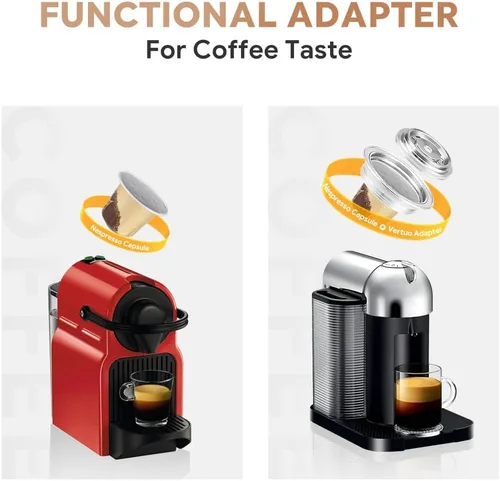 Vista 7 de Adaptador de cápsulas de café reutilizable compatible con Nespresso Vertuo, ENV135 y VertuoLine GCA1, convertidor de cápsulas de café de acero