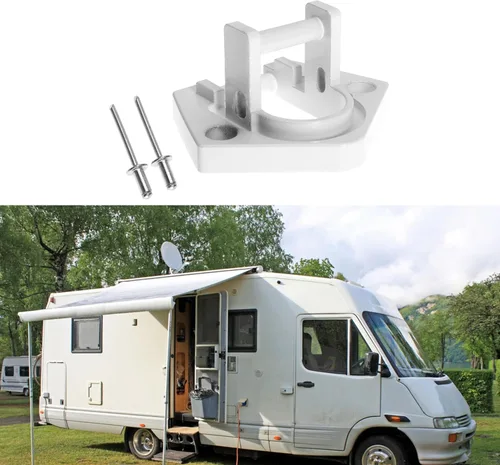 Vista 9 de Soporte inferior de pie para toldo de RV para Dometic, hardware redondeado para Sunchaser II, pieza de repuesto de hardware redondeado de RV