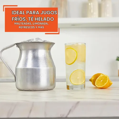 Vista 6 de IMUSA EE. UU. 1 Qt - Chocolatera tradicional de aluminio, color plateado