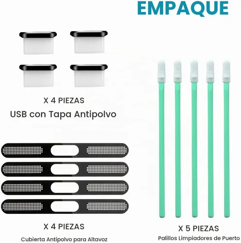 Vista 7 de Tapón Antipolvo USB C, Cubierta de Puerto USB C Tipo C Tapón Cubierta de Puerto de Carga Cubierta Antipolvo de Altavoz, Accesorios para iPhone 17