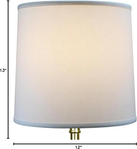 Vista 6 de FenchelShades.com 12 pulgadas de diámetro superior x 13 pulgadas de diámetro inferior x 12 pulgadas de alto, pantalla de tambor de tela, accesorio