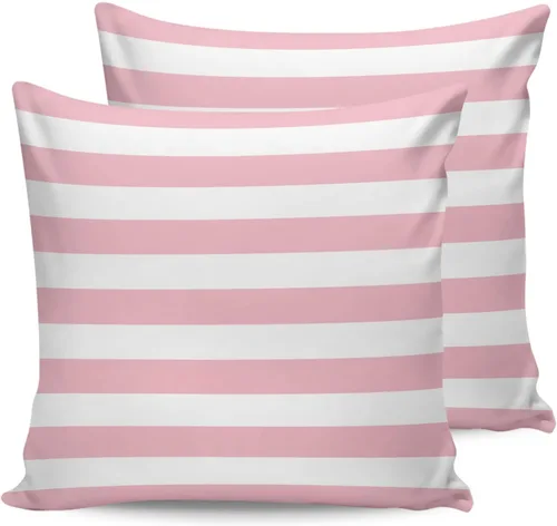 Vista 22 de Fundas de almohada de exterior impermeables de 16 x 16 pulgadas, fundas de almohada de poliéster con rayas blancas y negras, fundas decorativas
