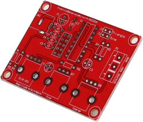 Vista 6 de XR2206 HighAccuracyFunction Generador Módulo generador Kit de bricolaje, generador de forma de onda de frecuencia ajustable sinusoidal, triangular