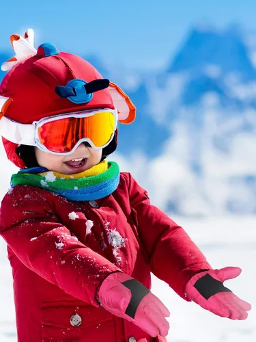 Vista 6 de 2 pares de guantes impermeables para niños, guantes de nieve cálidos para invierno, guantes de esquí para niños y niñas, resistentes al viento