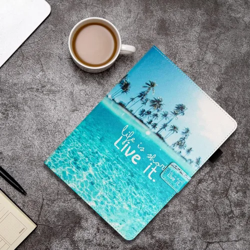 Vista 6 de Funda para iPad Mini6 (8.3 pulgadas, versión 2021) iPad Mini 6ª generación, funda protectora delgada con función atril, función de encendido y Playa