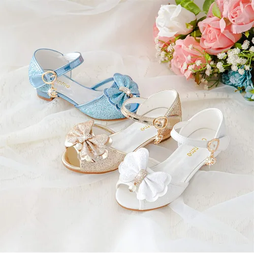 Vista 7 de Osinnme - Sandalias de boda para niña pequeña y grande
