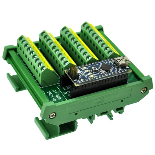 Vista 7 de Tablero del módulo de ruptura del bloque de terminales del tornillo del montaje en carril DIN para Arduino Nano/Micro.