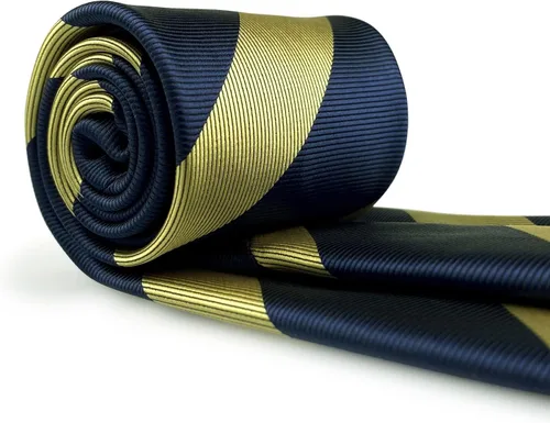Vista 11 de S&W SHLAX&WING Corbata para hombres Lazos a rayas verde, amarillo y azul para trajes de negocios